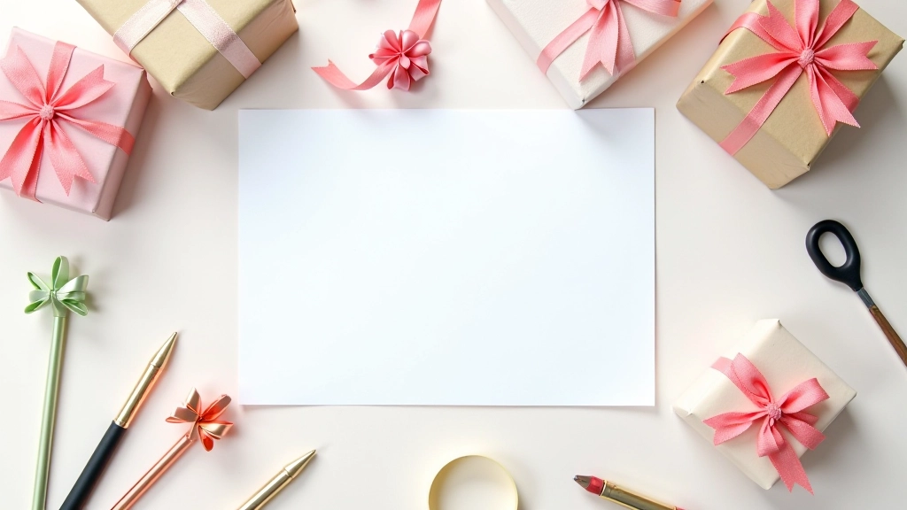 Různé DIY materiály a vlastnoručně vyrobené dárky na světlém pozadí