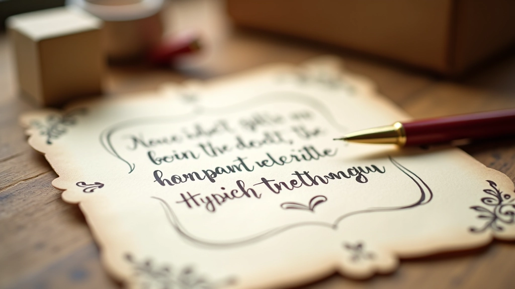 Ručně psaná zmínka o lásce na pergamenu s kaligrafickým písmem a dekorativními prvky