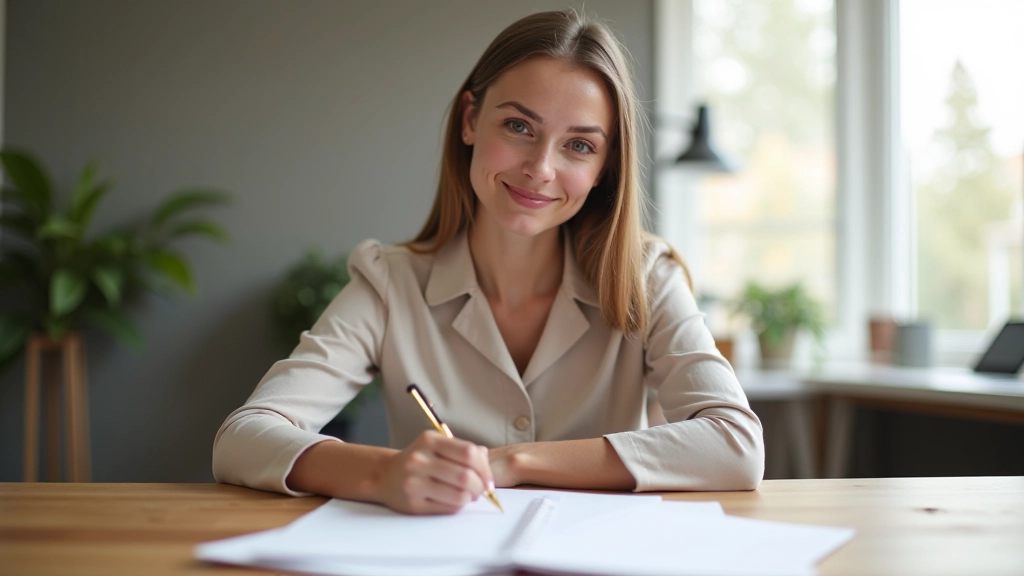 Mladá žena plánuje rozpočet se seznamem na papíře